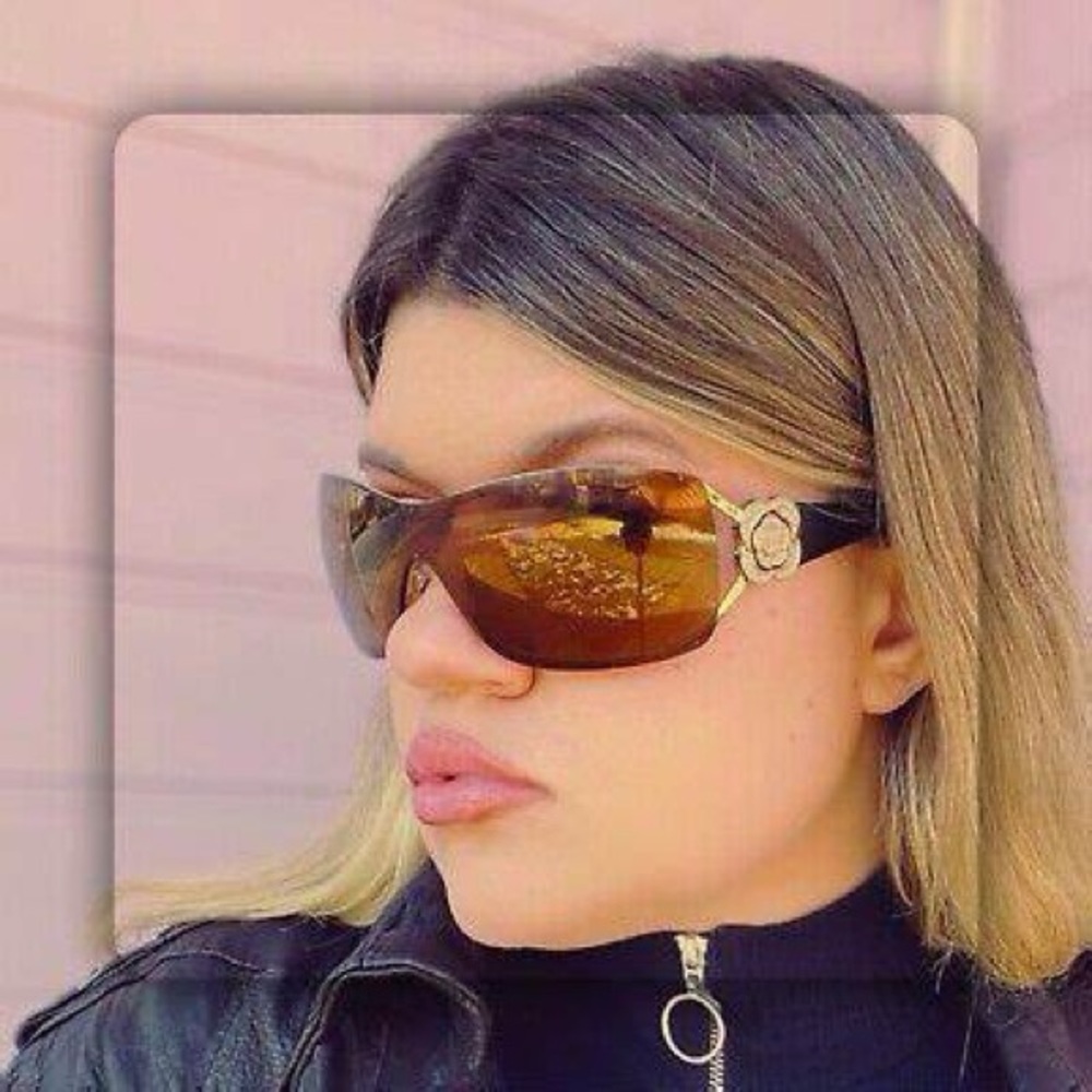 CHANEL Crystal CC Camellia Sunglasses
